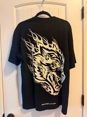 Darc Sport Black Tee with Cream Tiger Graphic